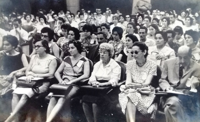 Foto de El historiador Juan Pérez de la Riva se encontraba entre los participantes del Primer Fórum de Bibliotecarios, 6 al 8 de junio de 1964. 